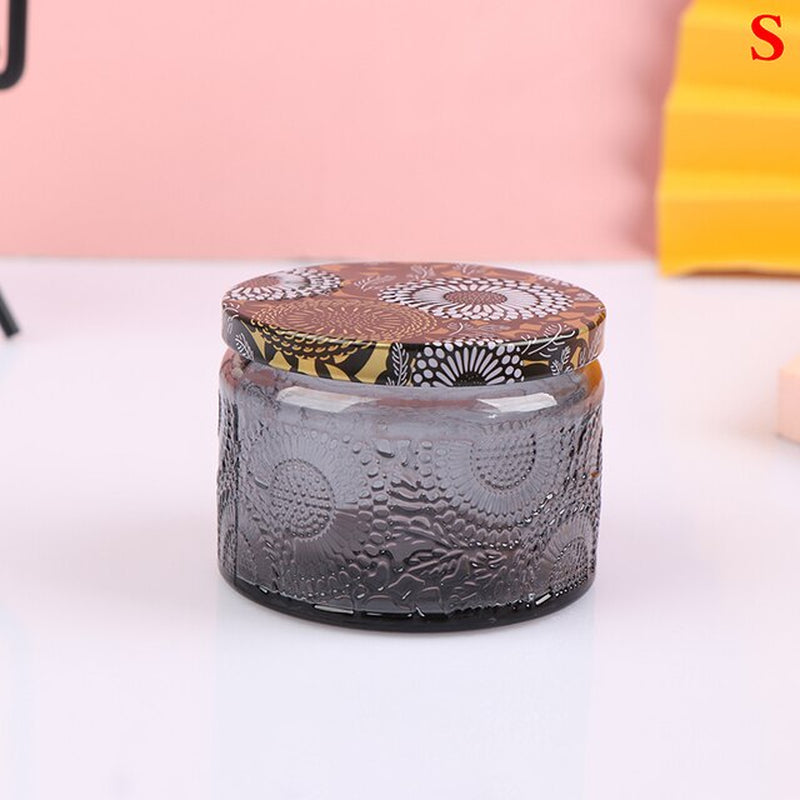120Ml Candle Holder Glass Containers Candle Cup with Bamboo Lid Scented Candle Jar Home Diy Candle Making Accessories