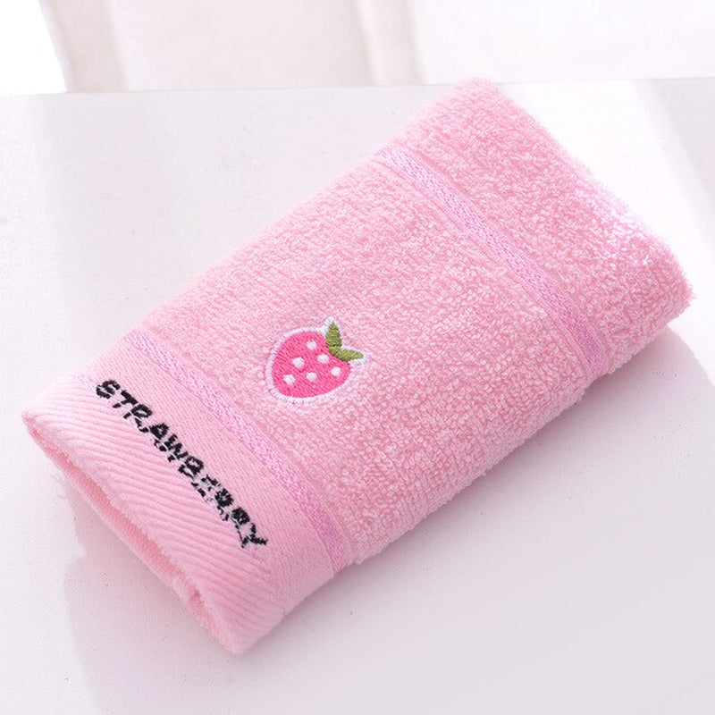 Soft Cotton Baby Bath Towel Cartoon Fruit Face Towel Newborn Infant Kids Soft Absorbent Washcloth Children Shower Towels 50X25Cm