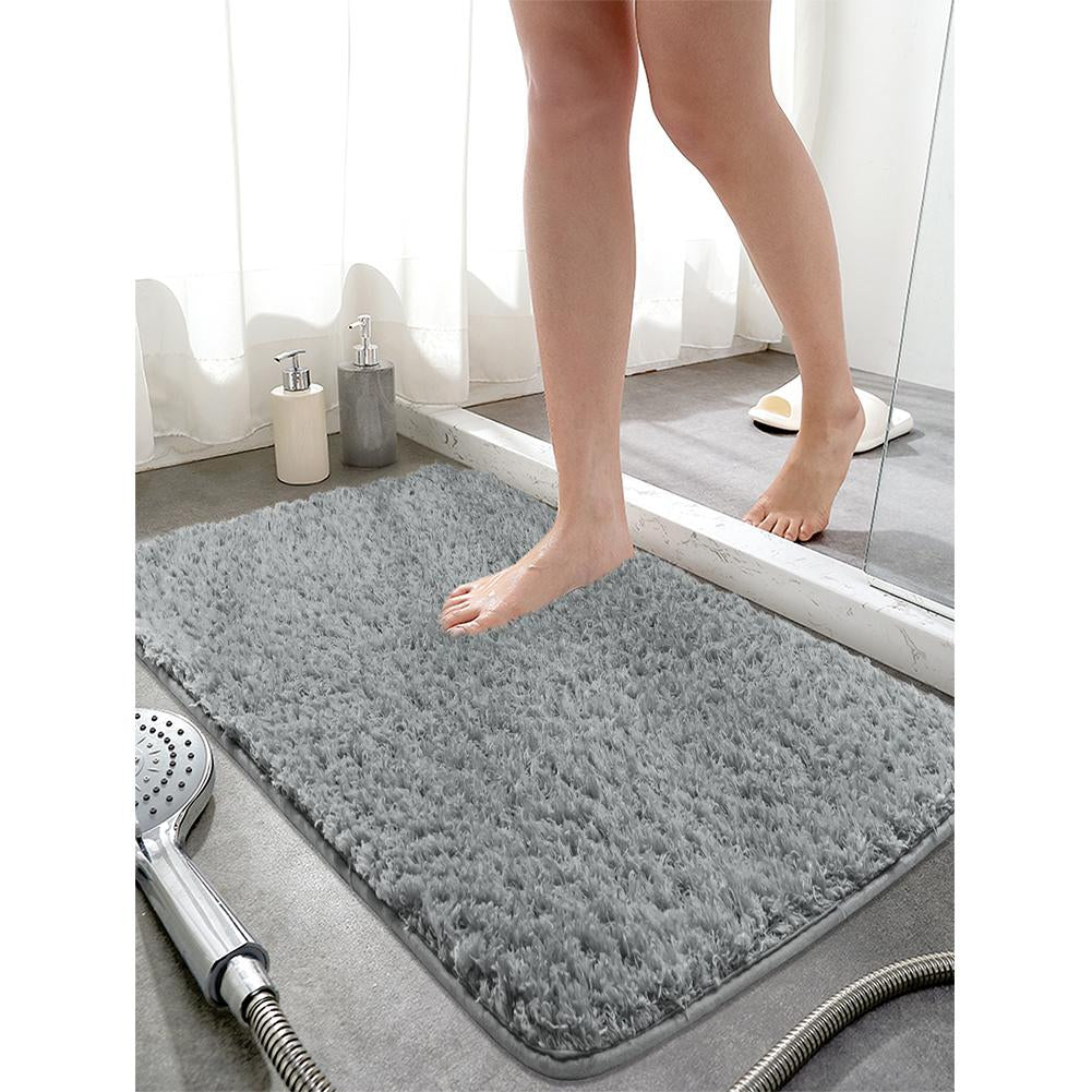 Thickened Plush Bathroom Floor Mat Machine Washable Multi-Purpose Super Absorbent Anti-Slip Bath Rugs