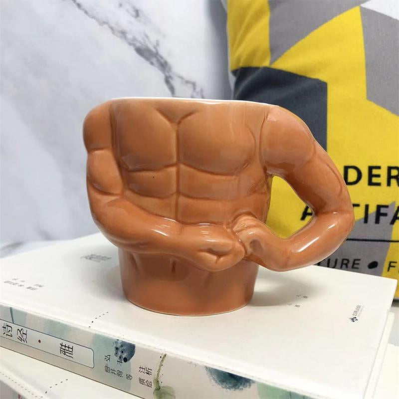 Elevated Ceramics: Mastodon Muscle Cup for Creative and Large Capacity Home Drinkware