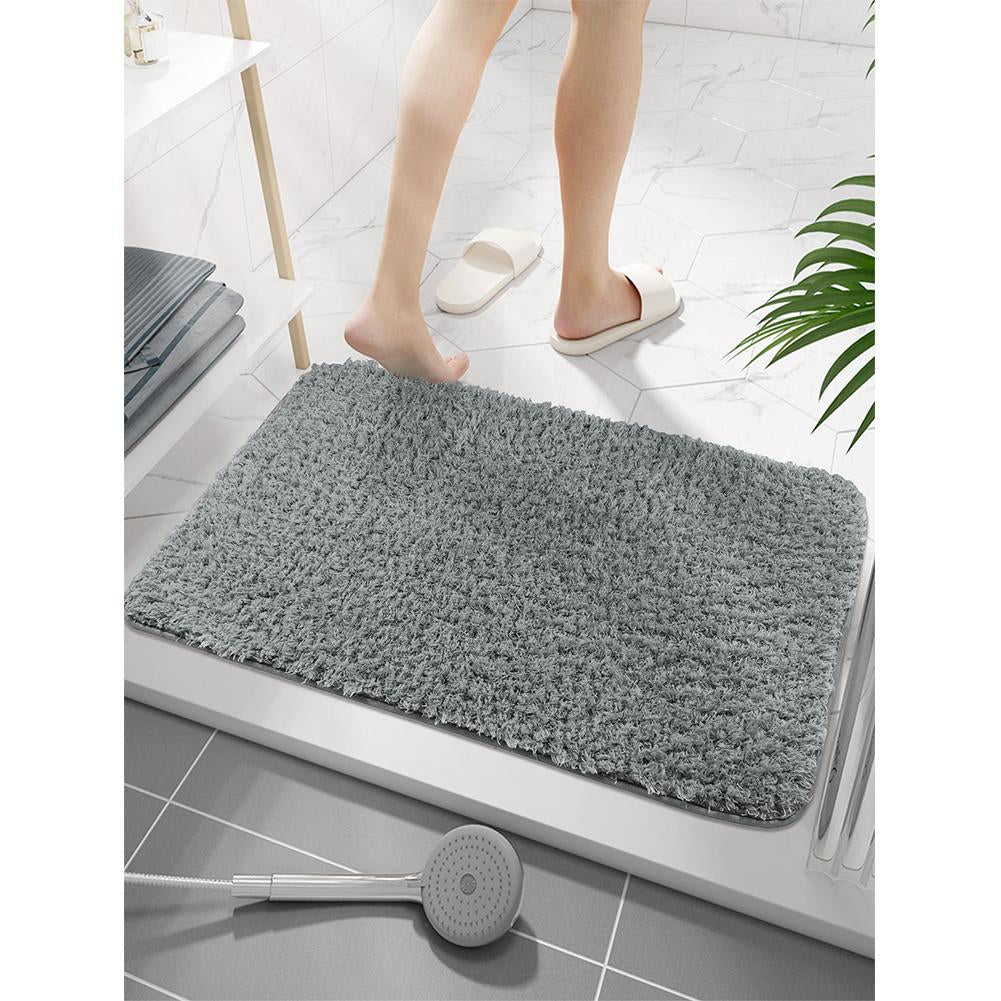 Thickened Plush Bathroom Floor Mat Machine Washable Multi-Purpose Super Absorbent Anti-Slip Bath Rugs