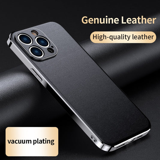 Genuine Cowhide Leather Phone Case for iPhone