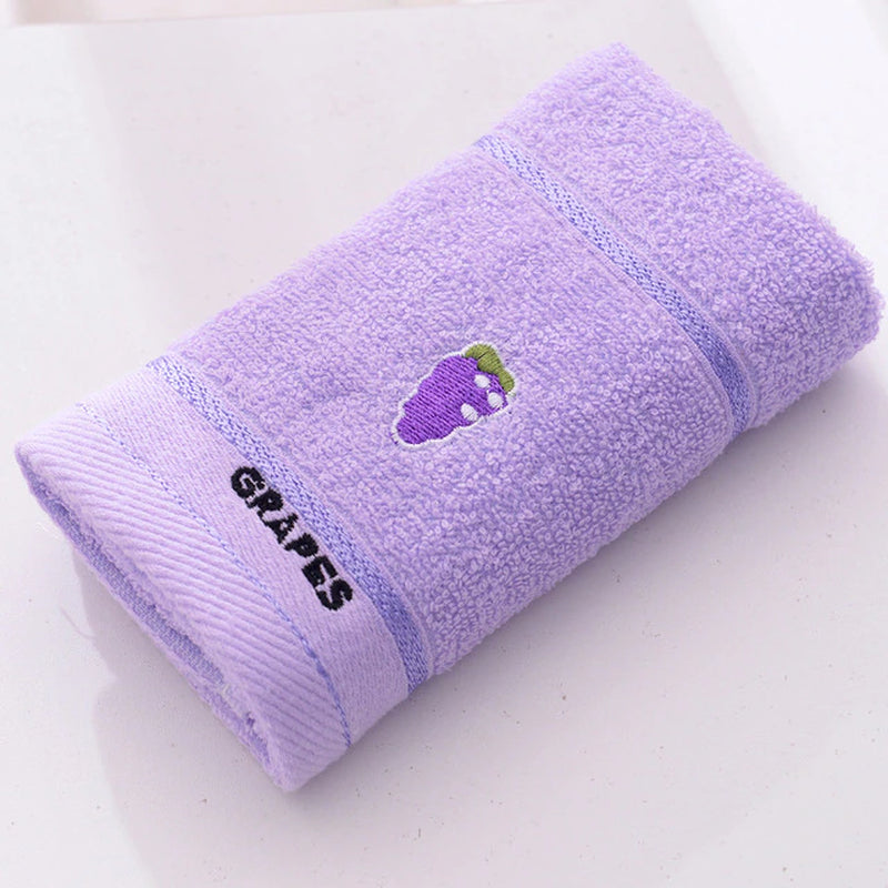 Soft Cotton Baby Bath Towel Cartoon Fruit Face Towel Newborn Infant Kids Soft Absorbent Washcloth Children Shower Towels 50X25Cm