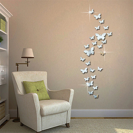 Butterfly Mirror Wall Sticker  Room Decor