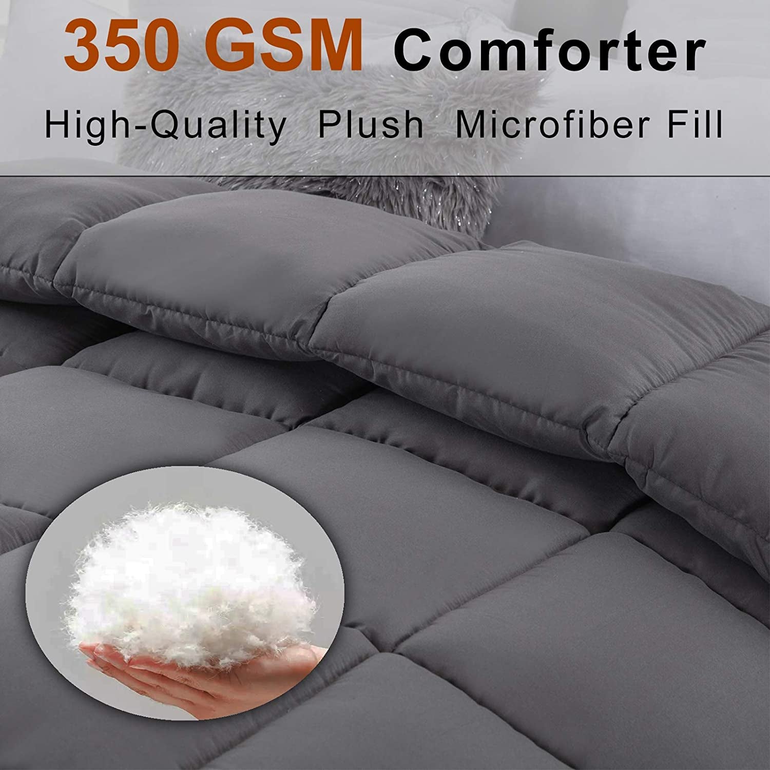 All Season Luxury Down Alternative Quilted Comforter - 350 GSM Comforter